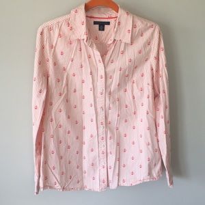 Tommy Hilfiger anchor striped button down
